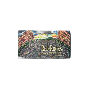 Red Rocks Amphitheatre poster with crowd